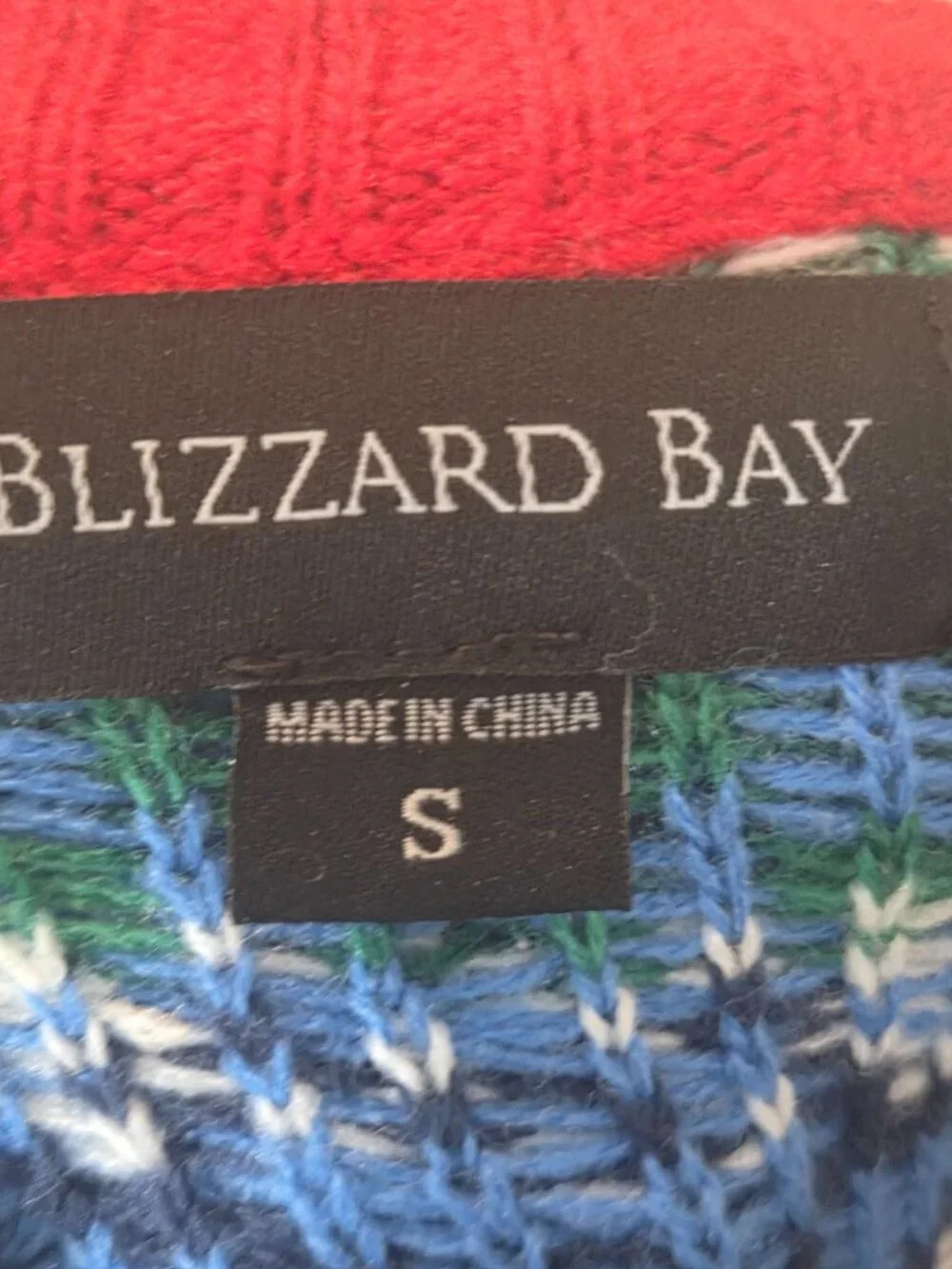 Blizzard Bay Ugly Christmas Sweater L Reindeer Beer Holder Y2K Novelty Holiday